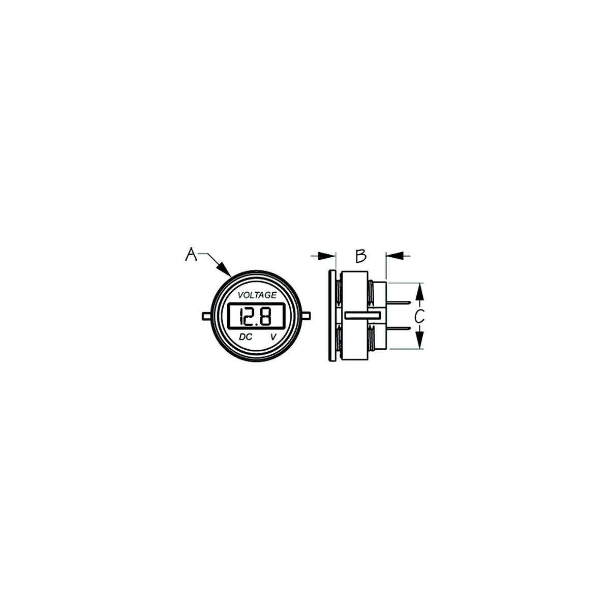 Sea-Dog Round Voltage Meter - 6V-30V [421615-1] - official Sea-Dog Line product image 3