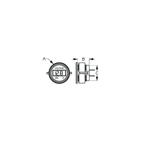 Sea-Dog Round Voltage Meter - 6V-30V [421615-1] - official Sea-Dog Line product image 3