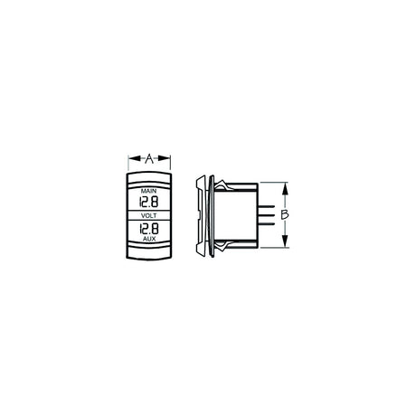 Sea-Dog Line Cobra Dual Voltmeter - Rocker Switch Style - 421636-1 - official Sea-Dog Line product image 3