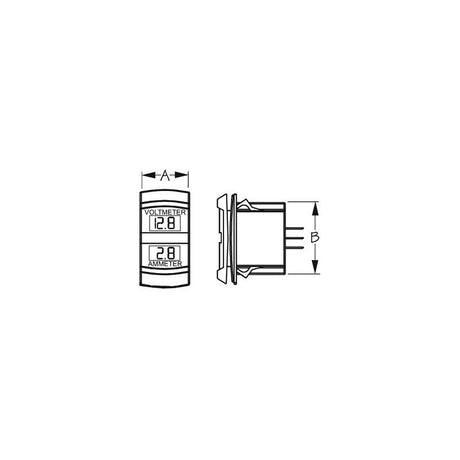 Sea-Dog Line Seadog 4216451 Dual Volt/Amp Meter - Rocker Switch Style - 4216451