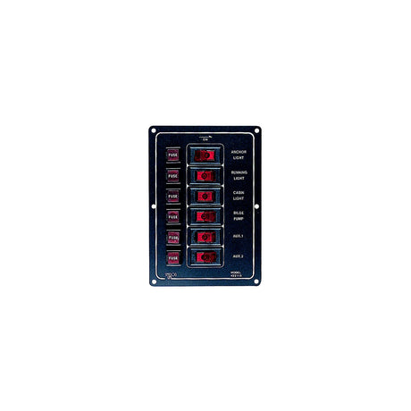 Sea-Dog Line 6 Switch Illiminated Switch Panel, Vertical - 422110-1