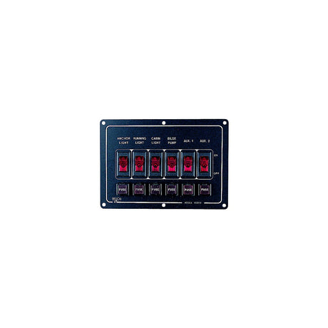 Sea-Dog Line SeaDog 422210 Illuminated Horizontal 6 Switch Panel - 422210-1