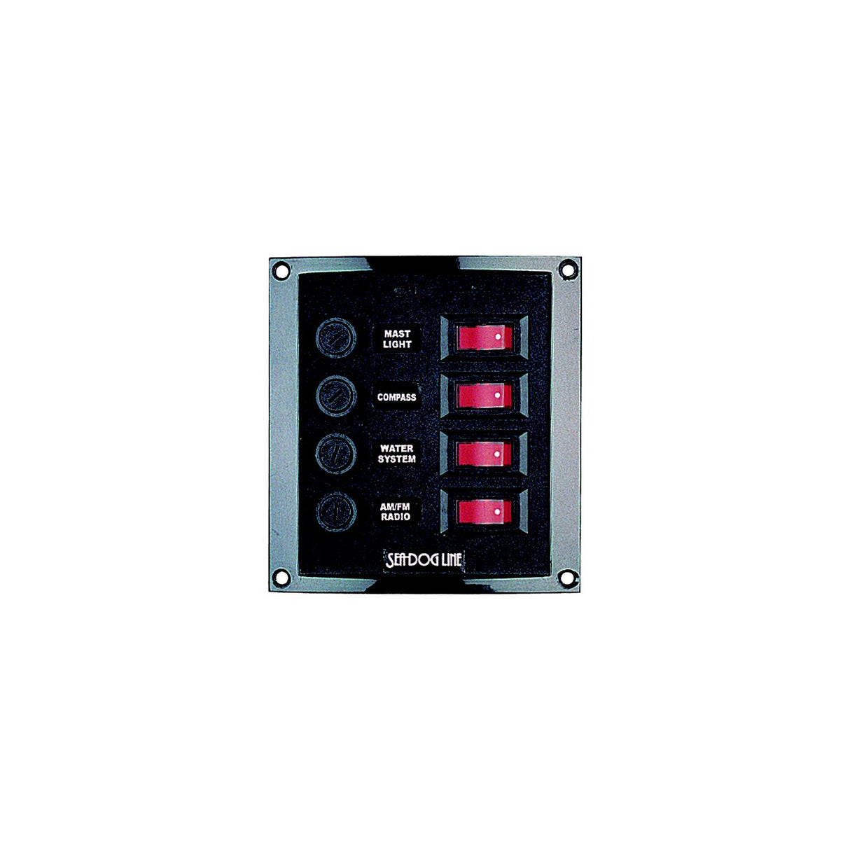Sea-Dog Line Sea-Dog 4240101 4-Gang Vertical Rocker Switch Fuse Panel - 424010-1