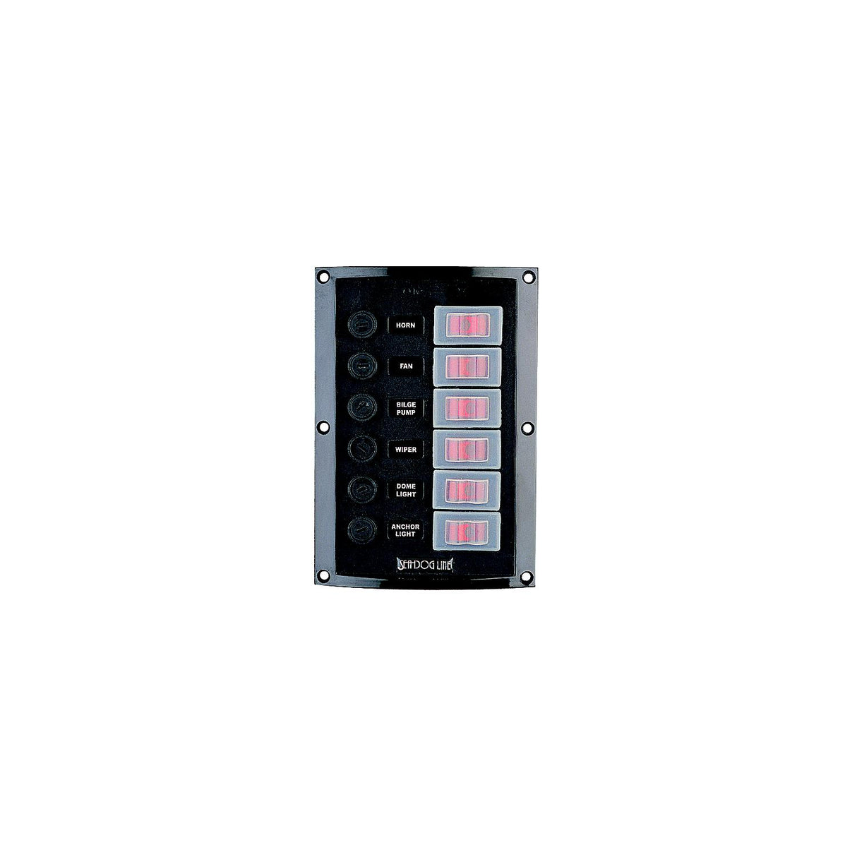 Sea-Dog Line SeaDog 424116 Splash Gard Vertical 6 Gang Rocker Switch Panel, 6-1/2" x 4-1/2" - 424116-1