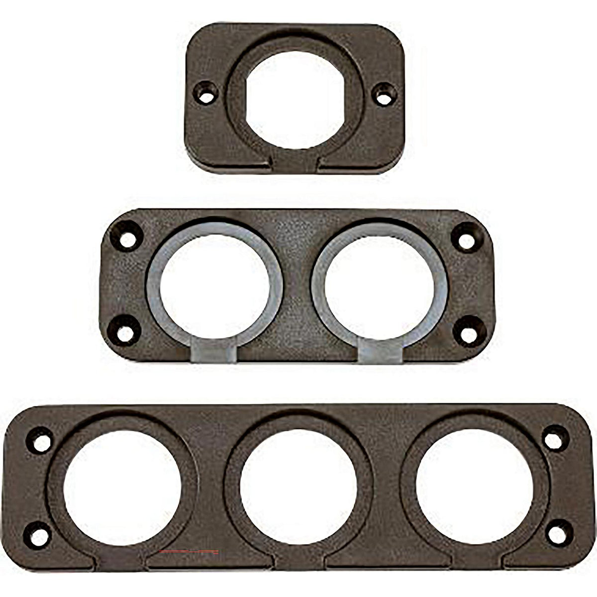 Sea-Dog, 426021, Front Mount Socket Panel, A: 1-7/8", C: 1-1/8", Black, Holes: 1, #8 FH - 426021-1 - image 3