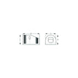 Sea-Dog 4260291 Tent Mount Socket Panel, A:6", B: 3", C: 1-15/16", D:1-1/8", 3 holes, #6 FH weight: .15 - image 1