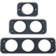 Sea-Dog, 4260331, Back Mount Socket Panel, A: 5-3/16", B: 1", C: 1-1/8", Black, Holes: 3, #8 FH - image 1