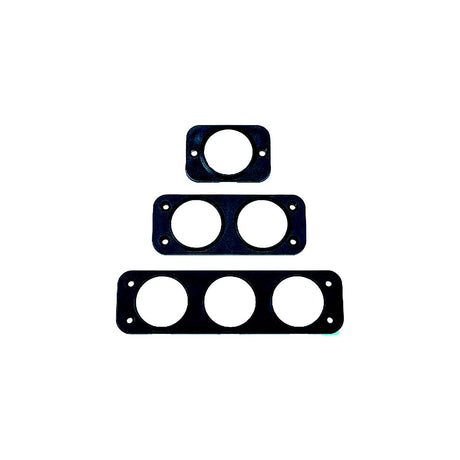 Sea-Dog, 4260321, Back Mount Socket Panel, A: 3-1/2", B: 1", C: 1-1/8", Black, Holes: 2, #8 FH - image 4