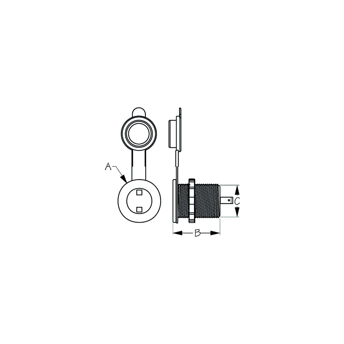 Sea-Dog 12V Power Socket w/Blue LEDs [426127-1] - official Sea-Dog Line product image 2