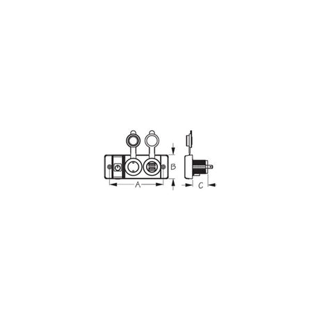 Sea-Dog Line Seadog 426506-1 Double Usb & Power Socket Panel w/Breaker Switch - 4265061