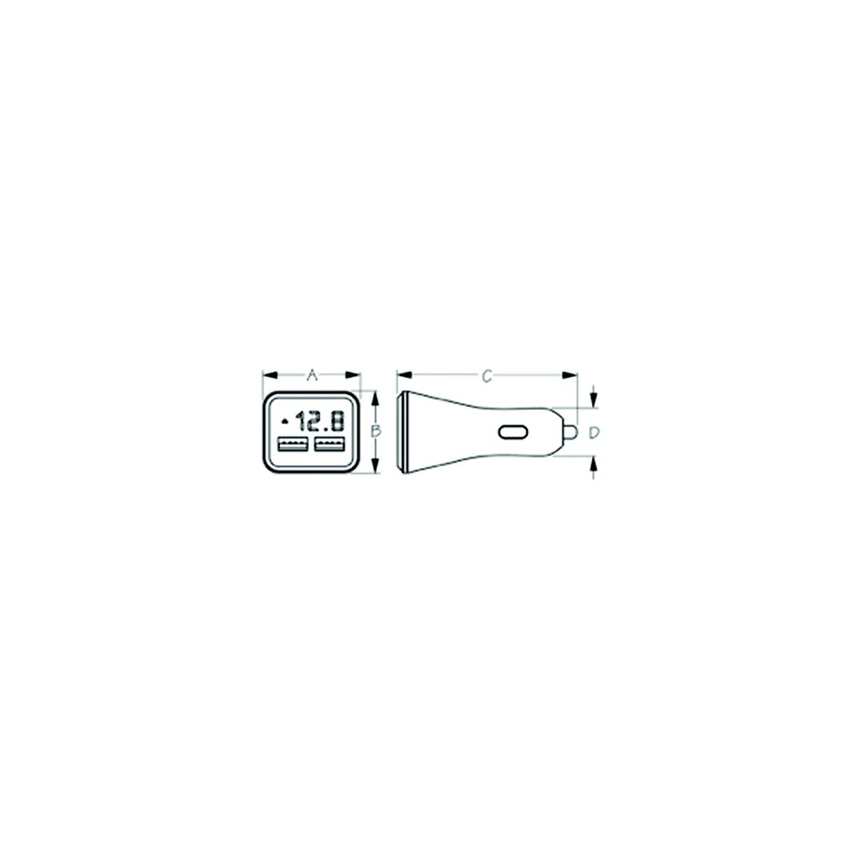 Sea-Dog Line Seadog 4265131 Double USB Power Plug w/Voltage & Amp Meter - 4265131