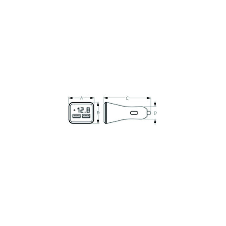 Sea-Dog Line Seadog 4265131 Double USB Power Plug w/Voltage & Amp Meter - 4265131