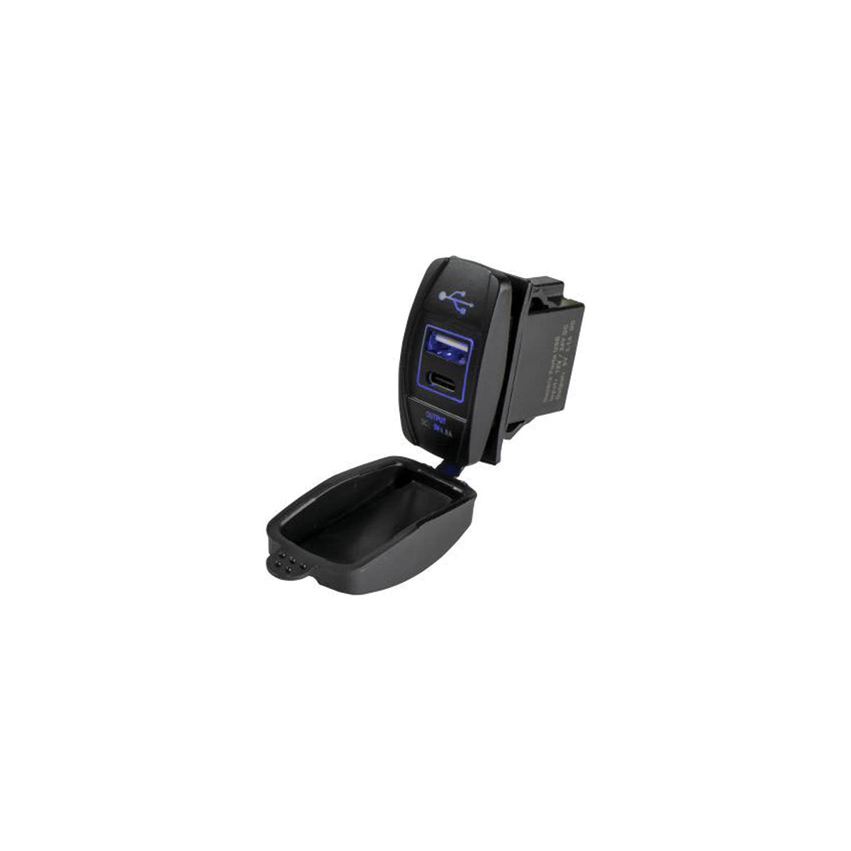 Sea-Dog Line Sea-Dog 4265211 USB & USB-C Rocker Switch Style Power Socket - image 2
