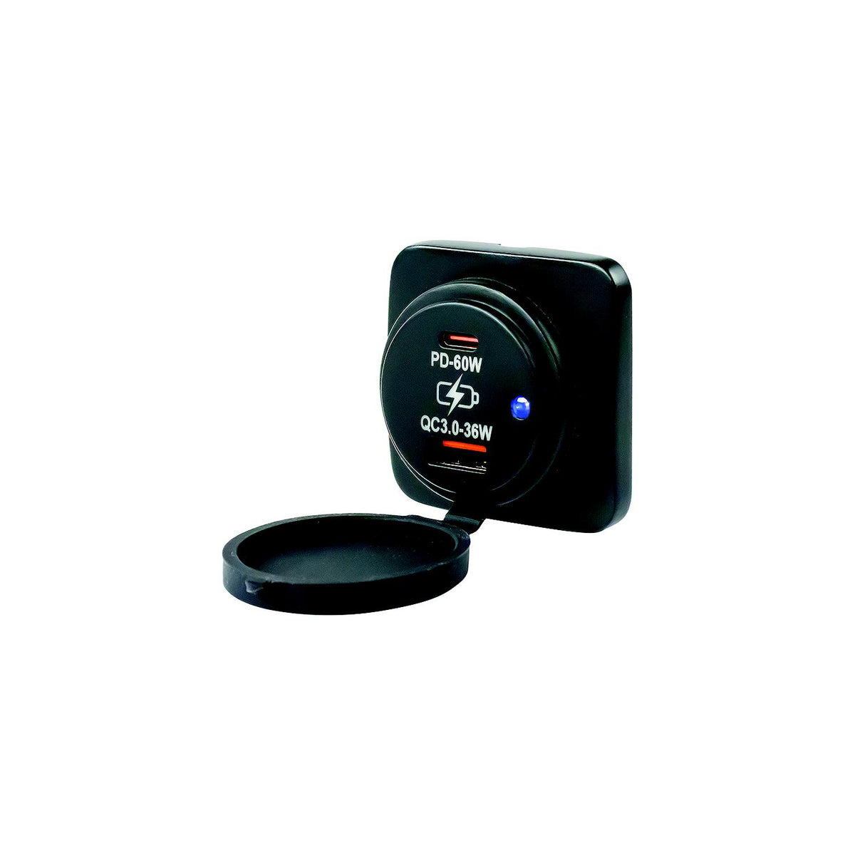 Sea-Dog USB A / USB C Square Surface Mount Power Socket [426531-1] - official Sea-Dog Line product image 4