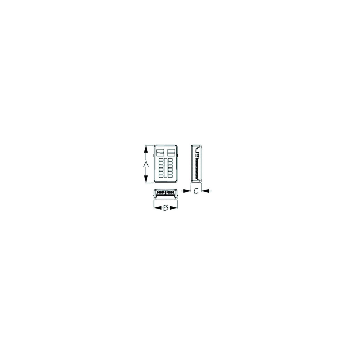 Sea-Dog Line SeaDog 4451881 Fuse Block w/Negative Buss & Led Indicator Lights, 12-Terminals - 445188-1