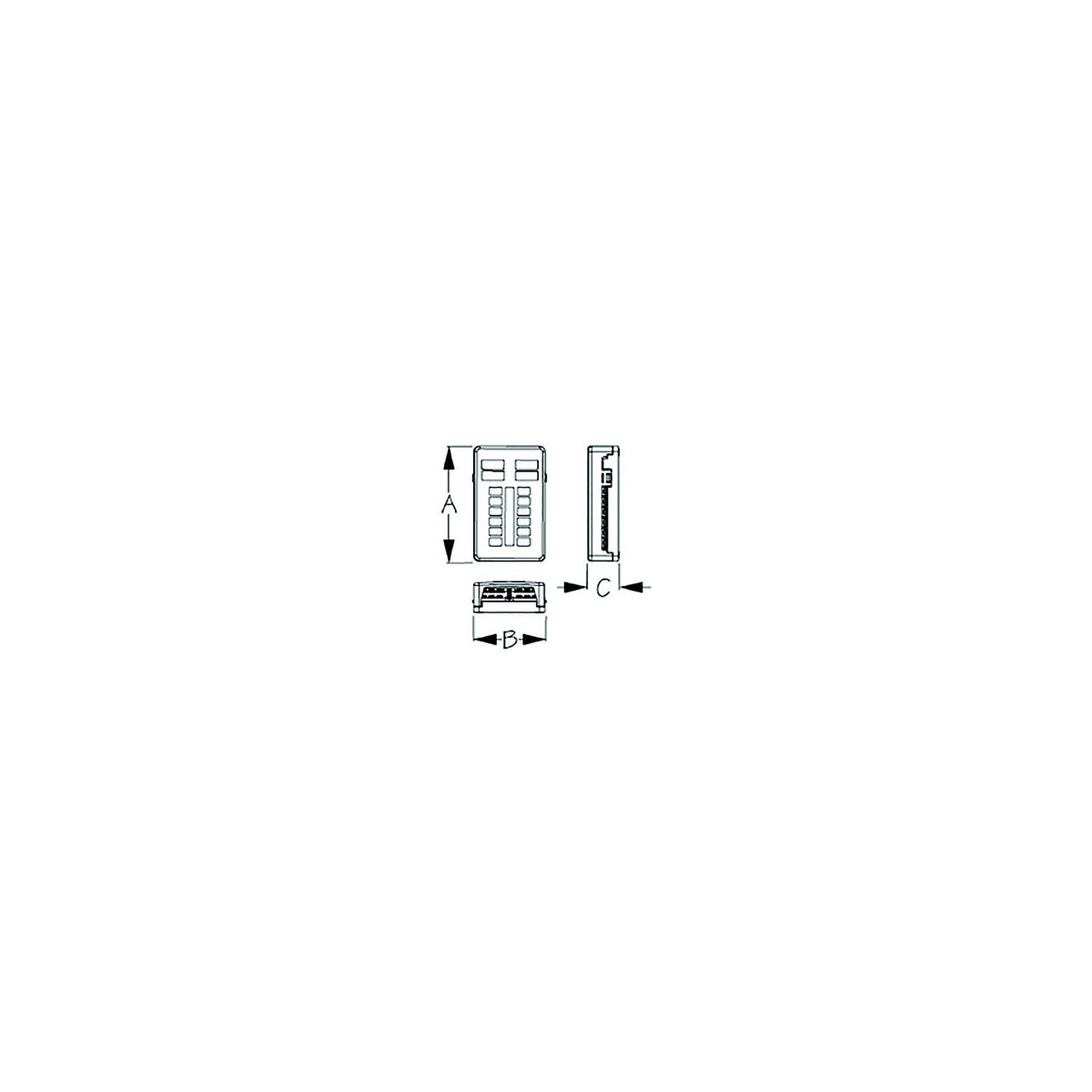 Sea-Dog Blade Style LED Indicator Fuse Block w/Negative Bus Bar - 12 Circuit [445188-1] - official Sea-Dog Line product image 2
