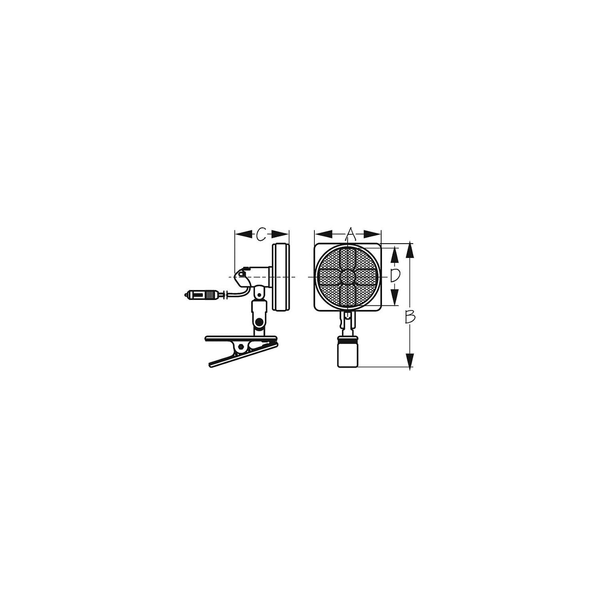 Sea-Dog Line SeaDog 450110 ABS Housing Clamp On 12V Mount Fan | 5-5/16" x 4-1/4" x 4-5/8" - 450110-1 - official Sea-Dog Line product image 3