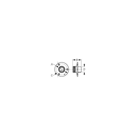 Sea-Dog Line SeaDog 512120 Washdown Water Outlet - #8 Fastener - Brass Chrome Plated - Includes Cap & Chain - 512120-1