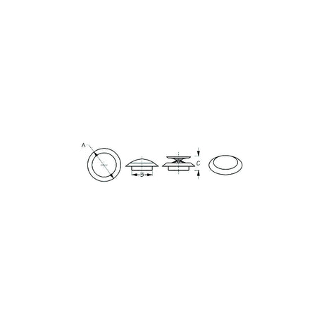 Sea-Dog 5173971 Pop-Up Sink Stopper, A: 2-7/16" , B:1-1/2", C:1", Large , Weight: 0.2" - image 2