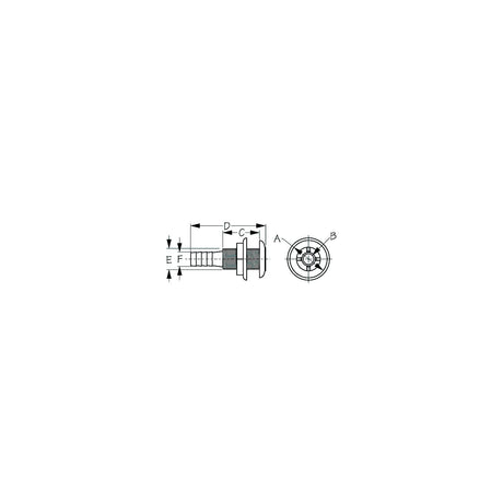 Sea-Dog Line Thru-Hull Fitting 1 1/2" -- 520790-1