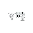 Sea-Dog 520830 90° Thru-Hull With Stainless Cap, A: 1-7/8", B: 7/8", C: 1-13/16", D: 3-7/16", E: 1-15/16", F:5/8" , Stainless - image 1