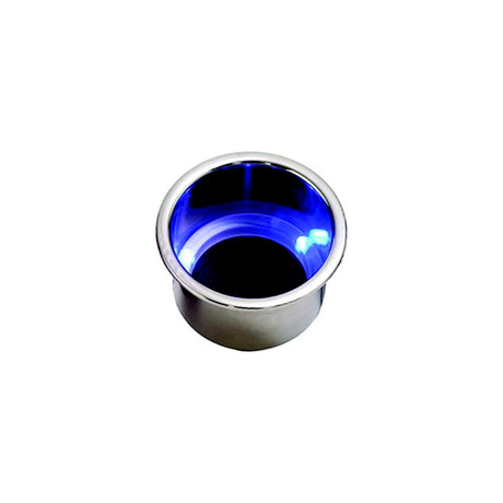 Sea-Dog Line LED Flush Mount Combo Drink Holder W/Drain Fitting - 588074-1