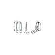 Sea-Dog 6714971 Folding Coat Hook, A=1-3/16", B= 9/16", C=2", #8 FH, weight= .18 - image 1