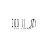 Sea-Dog 6714971 Folding Coat Hook, A=1-3/16", B= 9/16", C=2", #8 FH, weight= .18 - image 1