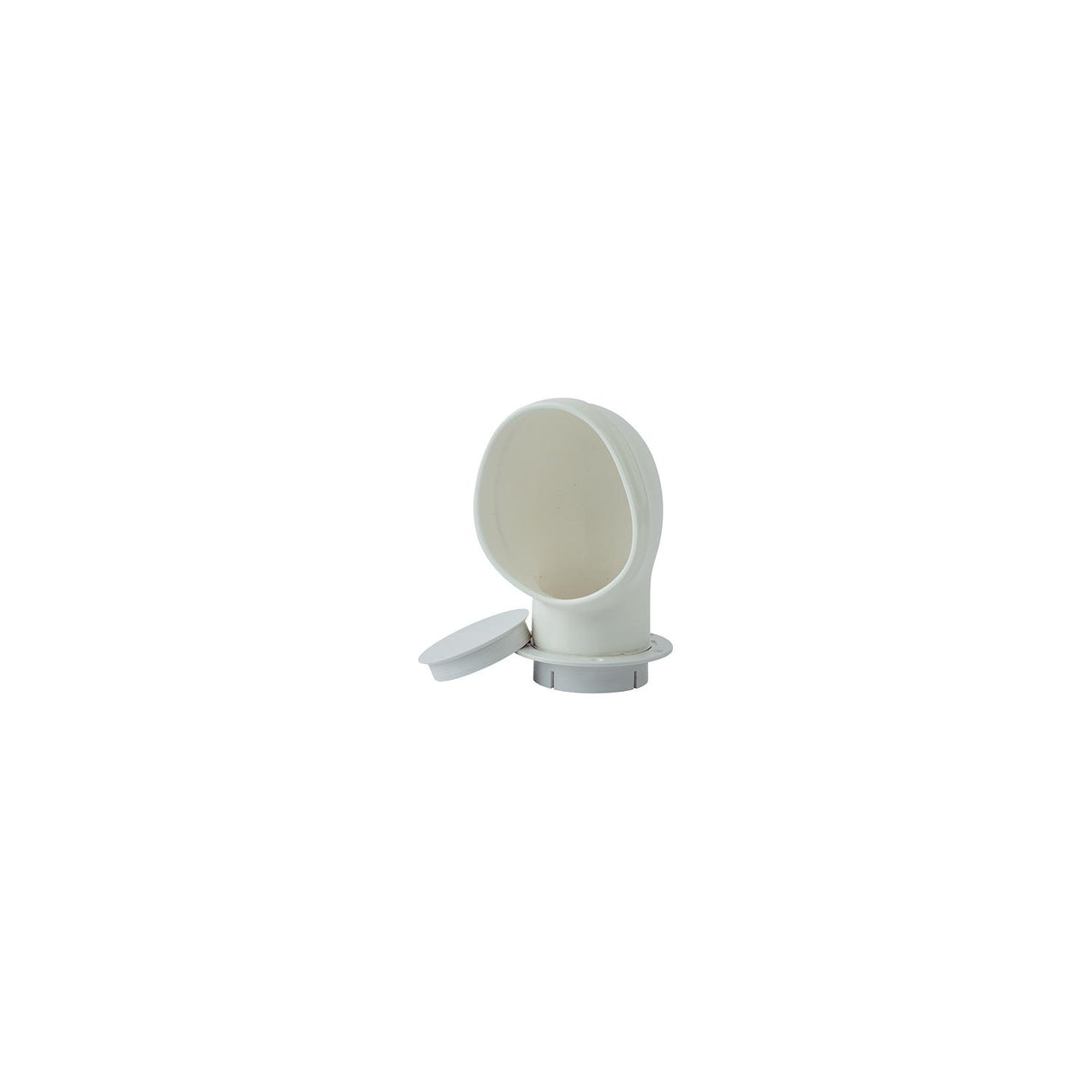 Sea-Dog Line SeaDog 7271373 PVC Standard Profile Cowl Vent & Snap On Deck Plate, White - 727137-3