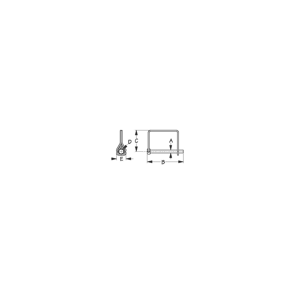 Sea-Dog Galvanized Coupler Lock Pin - 5/16" [751011-1] - official Sea-Dog Line product image 2