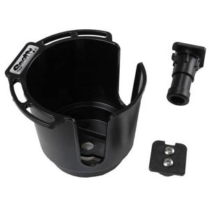 Scotty 311 Drink Holder w/Bulkhead/Gunnel Mount & Rod Holder Post Mount - Black - 311-BK