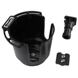 Scotty 311 Drink Holder w/Bulkhead/Gunnel Mount & Rod Holder Post Mount - Black - 311-BK