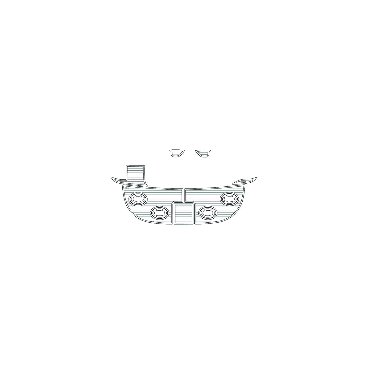 SeaDek 2338 Flooring Kit, 2000-2001 Sea Ray 340 Sundancer, Mocha/Blk. - 23387-80093 - image 1