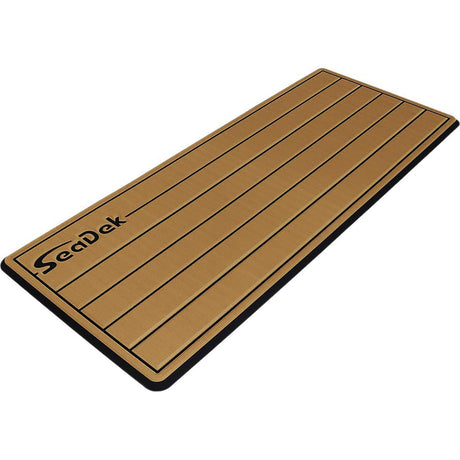 SeaDek 14 x 36" 20mm Dual Density Small Teak Helm Pad w/SeaDek Logo - Brushed Texture - Mocha/Black (355.6mm x 914.4mm x 20mm) [53602-80327] - official SeaDek product image 2