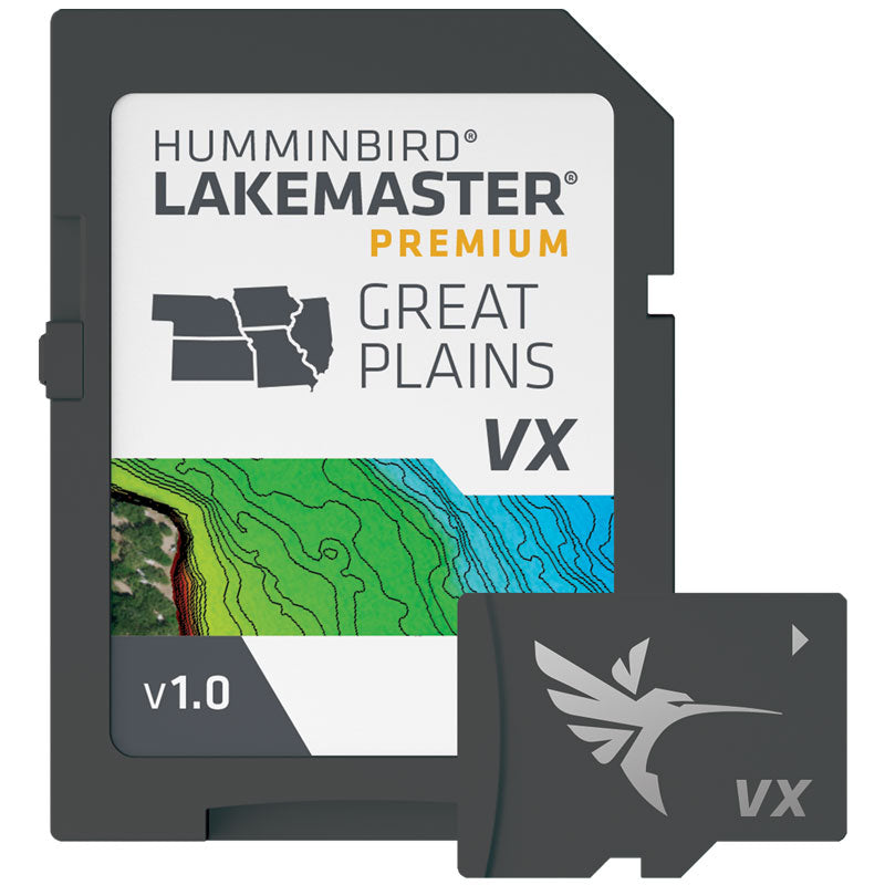 Humminbird LakeMaster Premium Digital GPS Maps (VX Technology) - Great Plains - 602003-1 - image 1