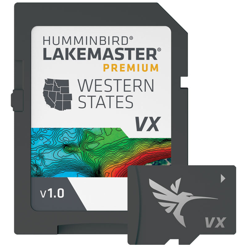 Humminbird LakeMaster Premium Digital GPS Maps (VX Technology) - Western States - 602009-1 - image 1
