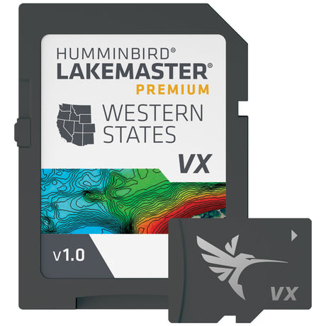 Humminbird LakeMaster Premium Digital GPS Maps (VX Technology) - Western States - 602009-1 - image 1