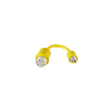 Hubbell HBL104 Yellow Watertight 30A 125V Locking Female to 15A 125V Straight Blade Male Adapter - HBL104 - official Hubbell product image 2