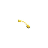 Hubbell HBL105 Yellow Watertight 15A/20A 125V Straight Blade Female to 30A 125V Locking Plug Male Adapter - HBL105 - official Hubbell product image 3