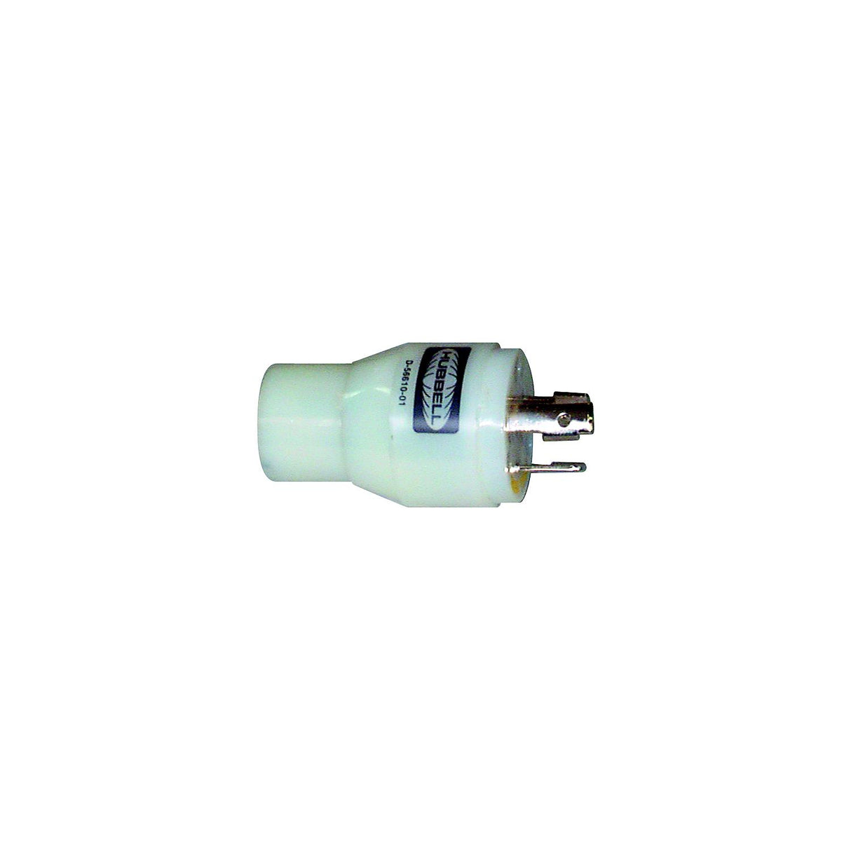 Hubbell HBL31CM29 White 15A/20A 125V Straight Blade Female to 30A 125V Twist Lock Male Adapter - HBL31CM29