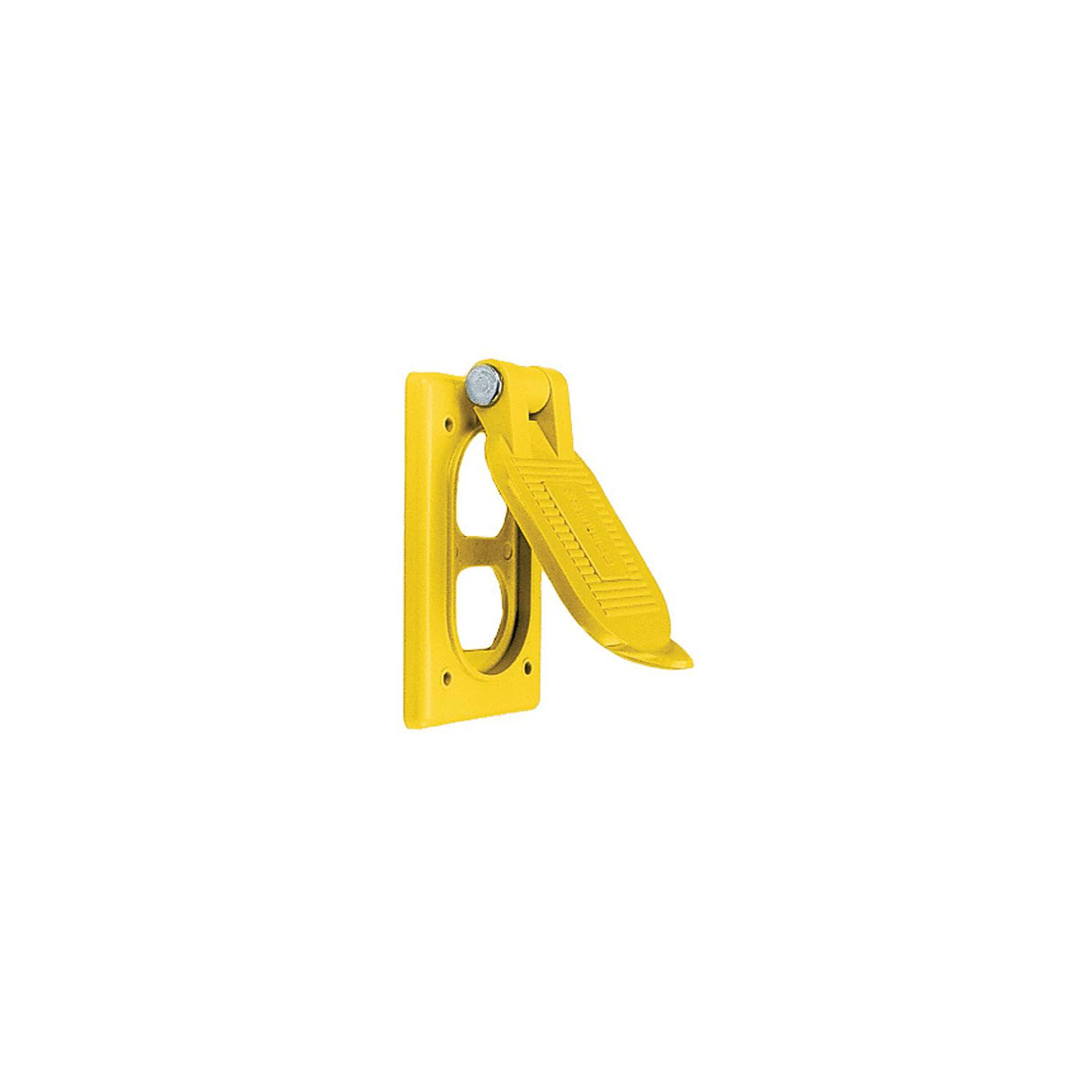 Hubbell HBL52CM21 Yellow Spring Loaded Polycarbonate Lift Cover Plate for Weatherproofing Duplex Receptacles - HBL52CM21