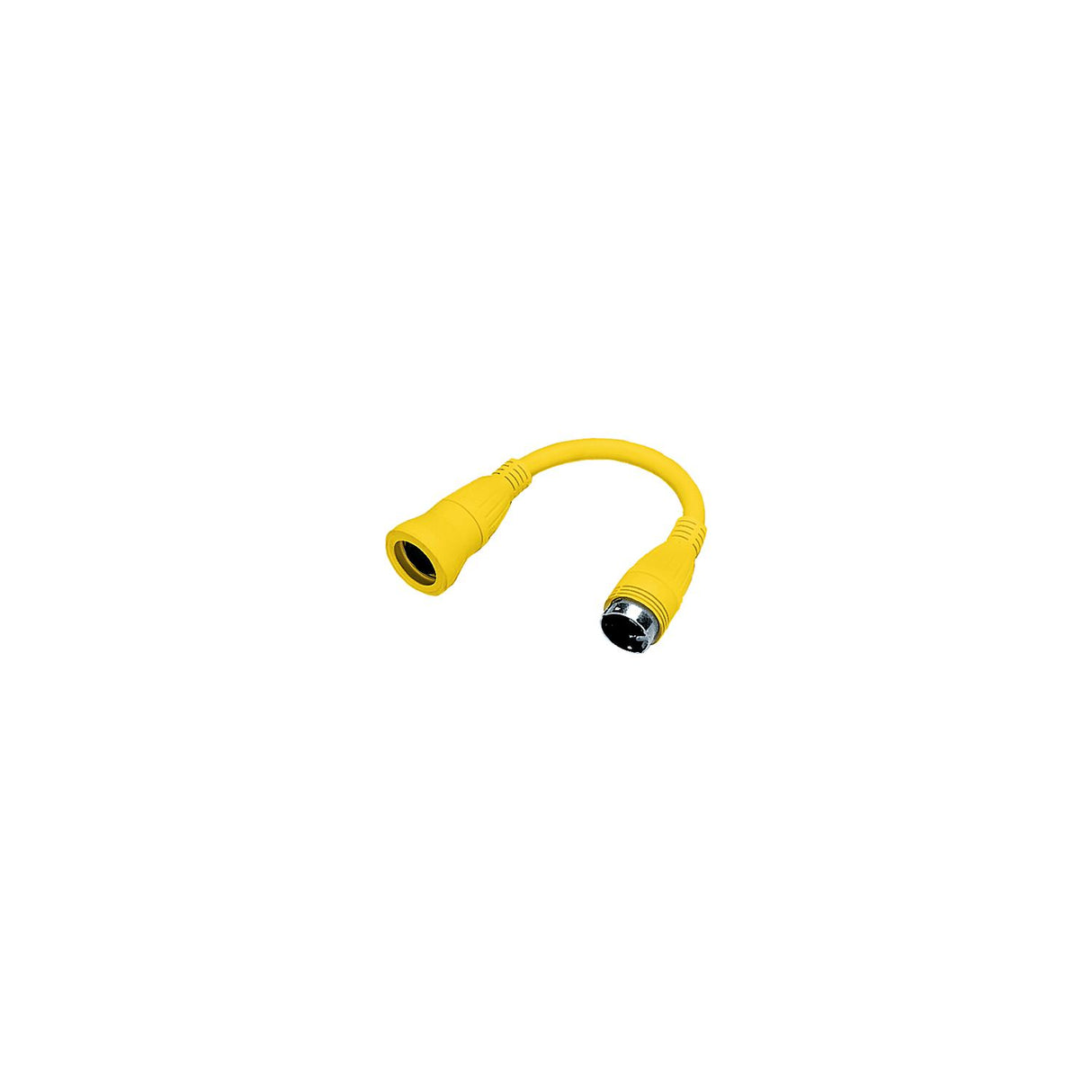 Hubbell HBL61CM71 Yellow Twist Lock Female to Twist Lock Male Adapter - HBL61CM71