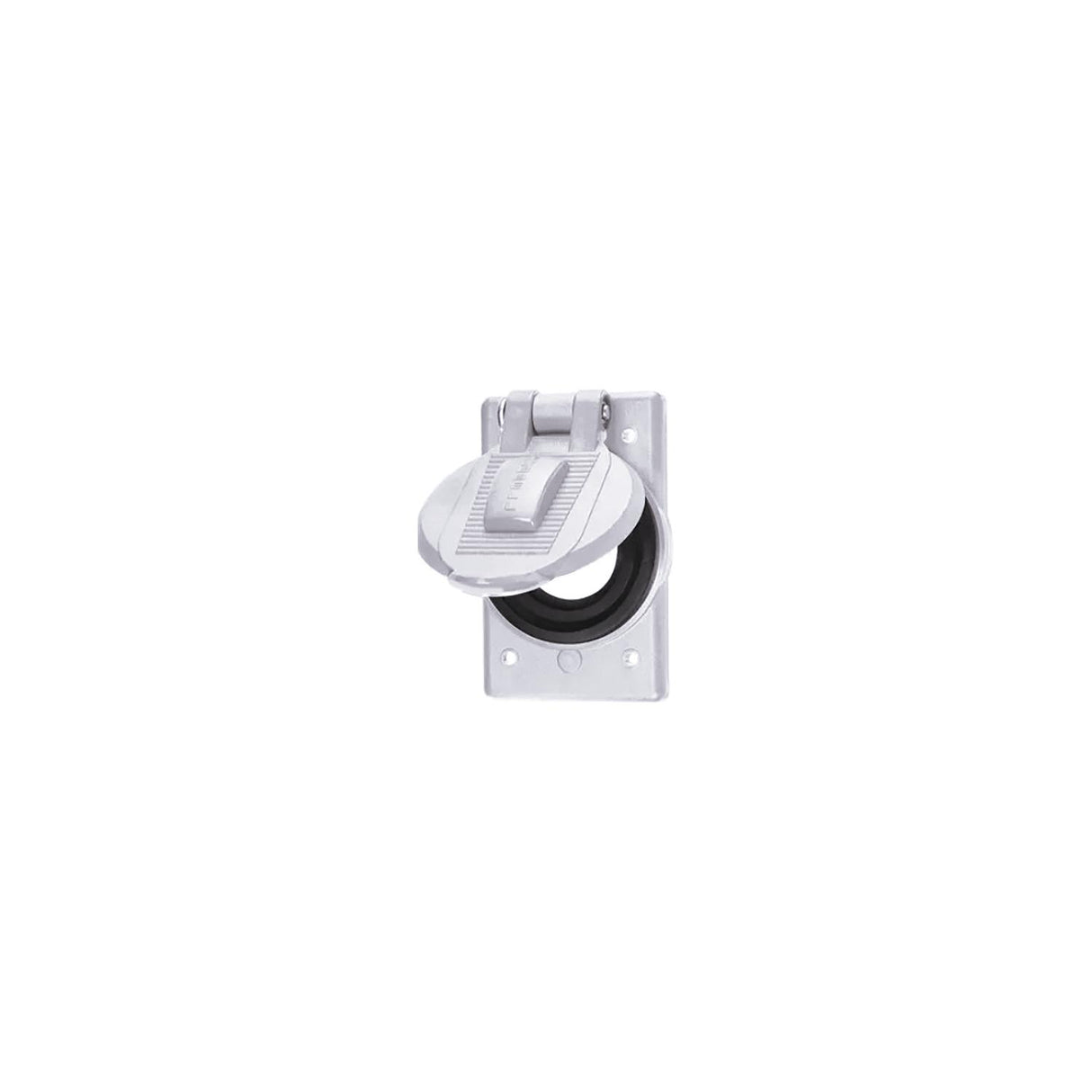 Hubbell HBL74CM25WOAW White Polycarbonate Spring Loaded Weatherproof Cover, White - HBL74CM25WOAW