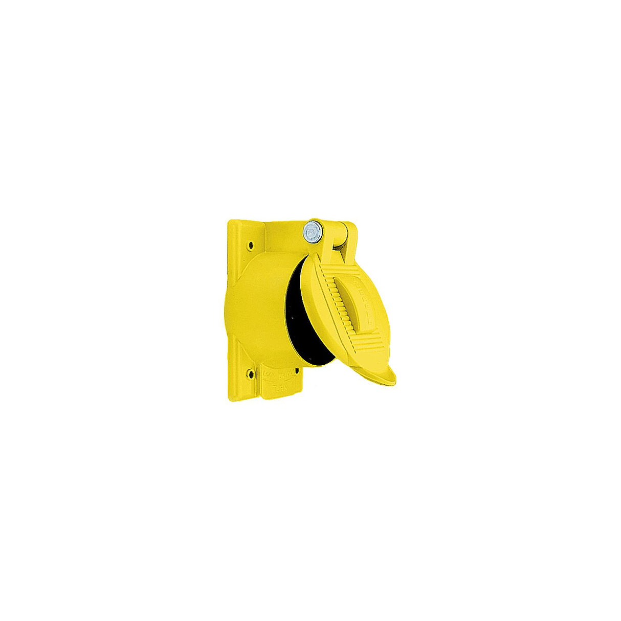Hubbell HBL77CM74WO Yellow Valox® Carbonate Lift Cover Plate for Weatherproofing 50A Receptacles - HBL77CM74WO