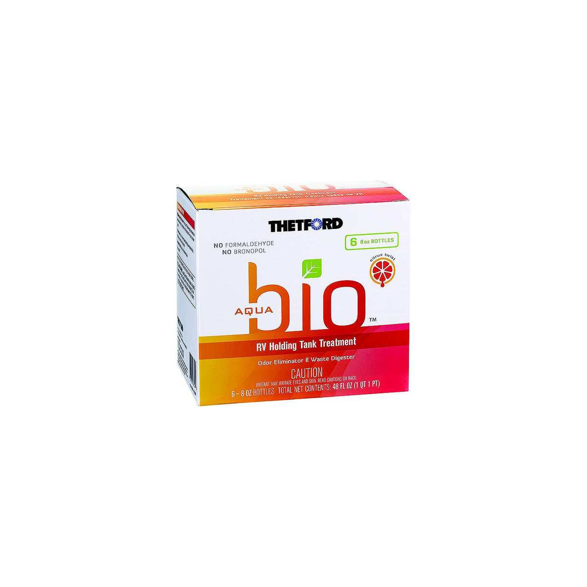 Thetford AquaBio RV Holding Tank Treatment - Citrus Twist Scent - 6-Pack of 8oz Bottles [96604] - official Thetford product image 2