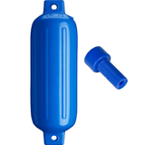 Polyform U.S. Polyform G-4 Twin Eye Fender 6.5" x 22" - Blue w/Adapter - G-4 BLUE W/AIR ADAPTER