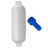 Polyform U.S. Polyform G-5 Twin Eye Fender 8.8" x 26.8" - White w/Adapter - G-5 WHITE W/AIR ADAPTER