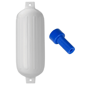Polyform U.S. Polyform G-6 Twin Eye Fender 11" x 30" - White w/Adapter - G-6 WHITE W/AIR ADAPTER
