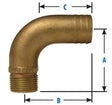 Groco FFC Series NPT Full Flow Pipe to Hose Elbow (2-1/2" NPT) - FFC-2500 - image 1