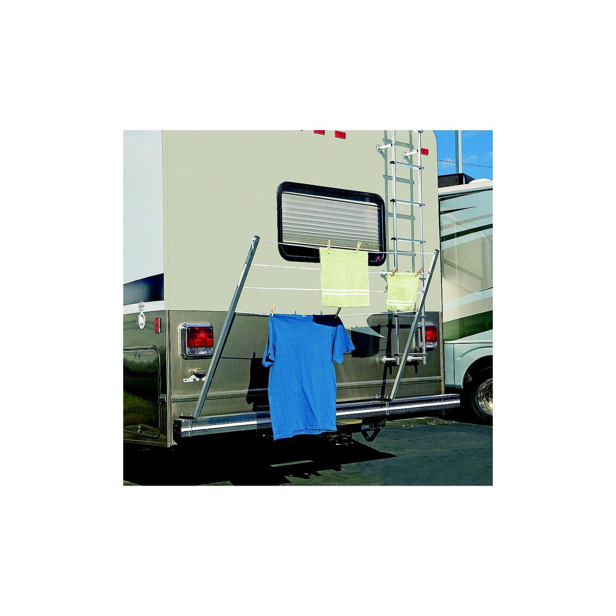 Stromberg Carlson CL100 Bumper Mounted Clothes Line, Adjustable Width, 48" Tall - image 1